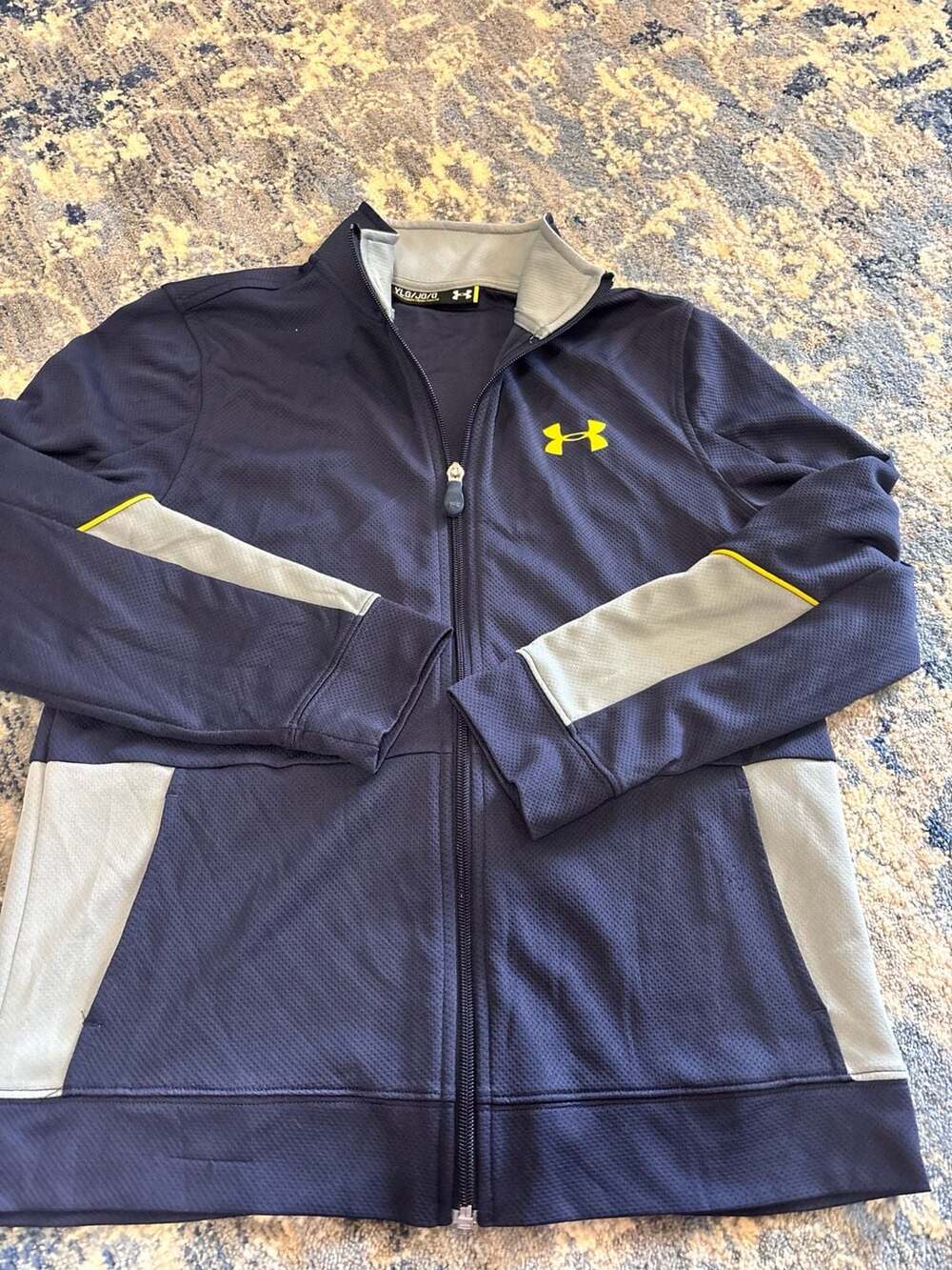 Under Armour Track Jacket Youth Large Navy Blue